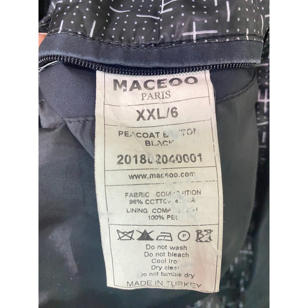 Maceoo Paris Mens XXL Peacoat Button Jacket Cotton Mid Length Coat - Picture 8 of 11